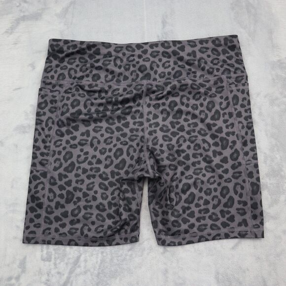 Athletics Works Shorts Womens XXL Gray Cheetah Print Compression Pull On Bottoms - Picture 8 of 16